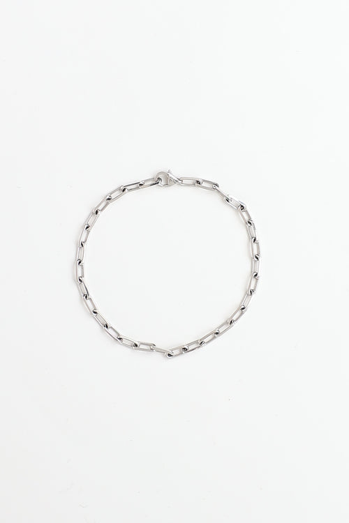 Cartier 18K White Gold Chain Santos Bracelet