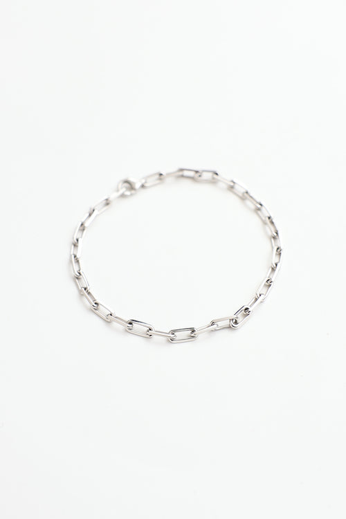 Cartier 18K White Gold Chain Santos Bracelet