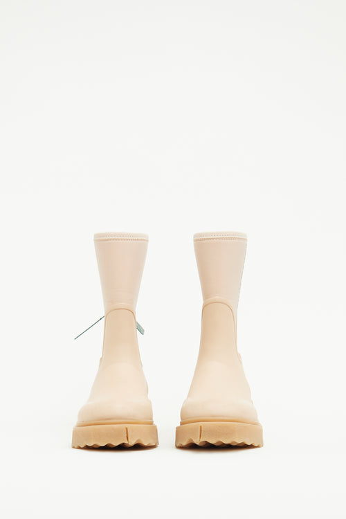 Off-White Beige "For Rainy Days"  Boot