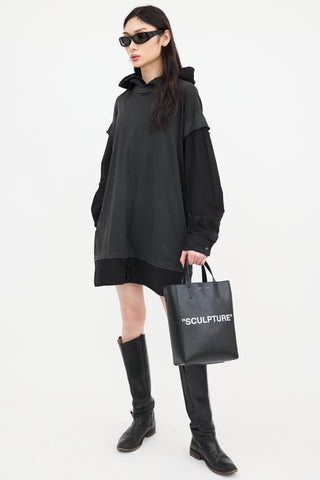 Off-White Leather "Sculpture" Tote Bag