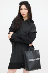 Off-White Leather "Sculpture" Tote Bag