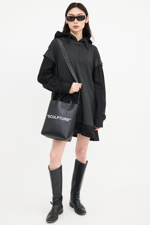 Off-White Leather "Sculpture" Tote Bag