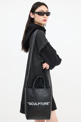 Off-White Leather "Sculpture" Tote Bag