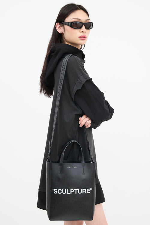 Off-White Leather "Sculpture" Tote Bag