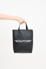 Off-White Leather "Sculpture" Tote Bag