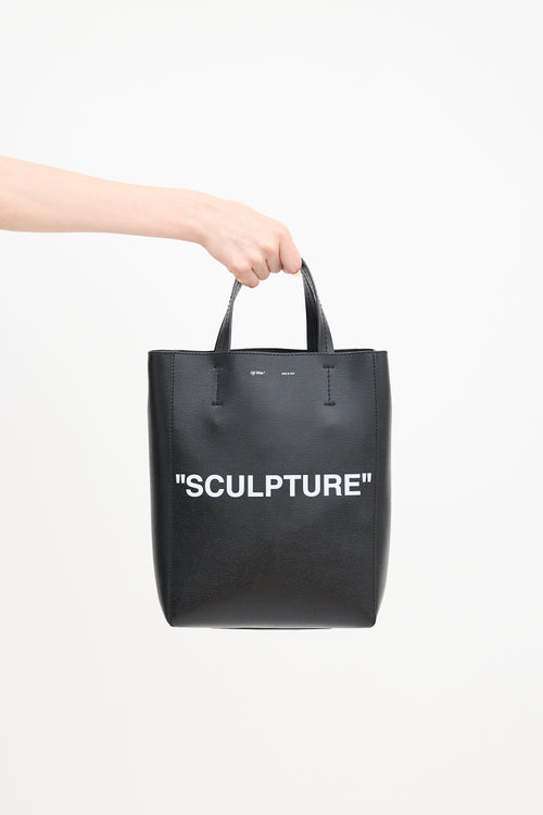 Off-White Leather "Sculpture" Tote Bag