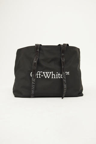 Off-White Black Nylon Commercial Tote Bag