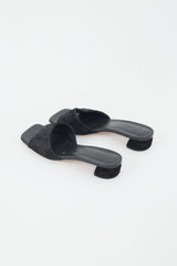 Officine Creative Black Textured Rubber Mule