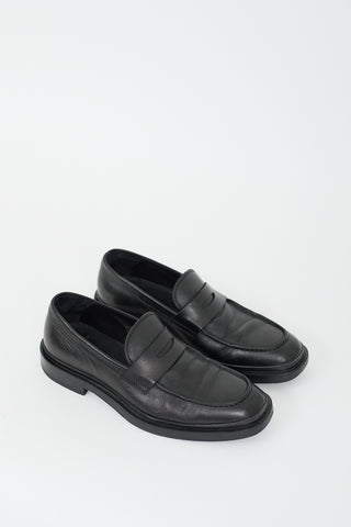 Officine Creative Black Leather Concrete 009 Loafer