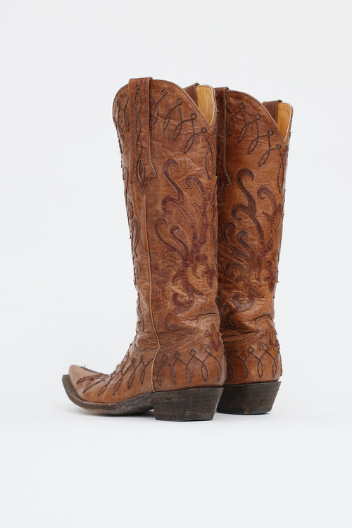 Embroidered Western Boot