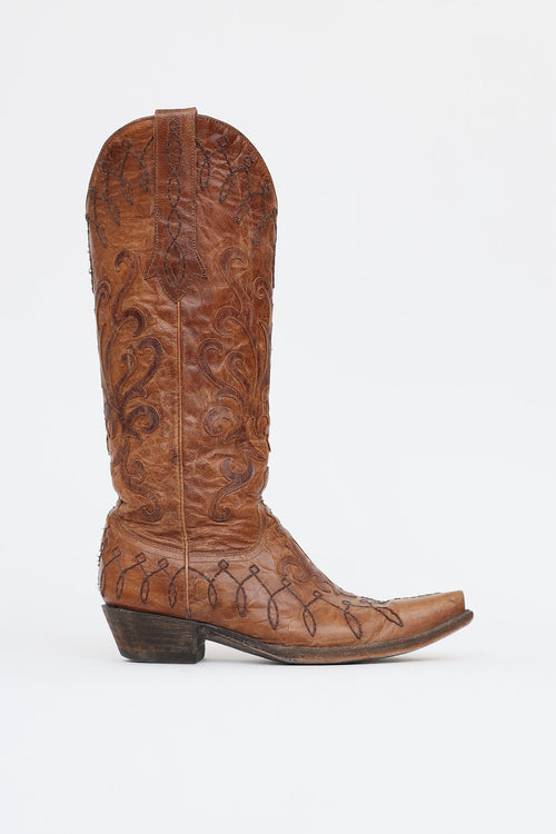 Embroidered Western Boot