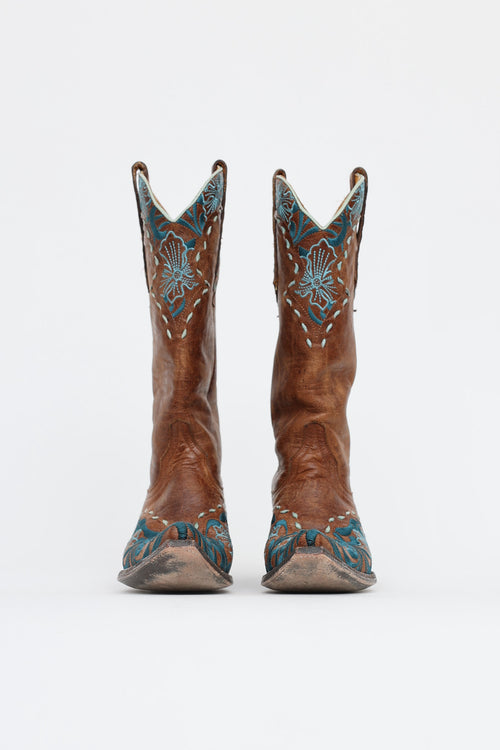 Floral Erin Western Boot