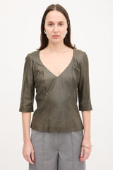 Olivier Theyskens 2001 Leather Top