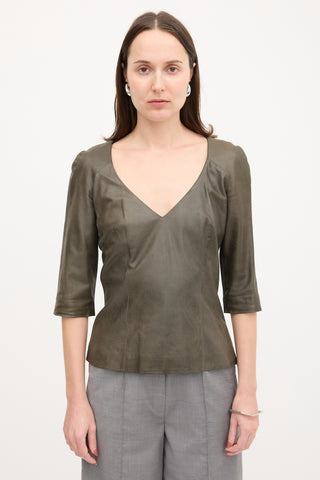 Olivier Theyskens 2001 Leather Top