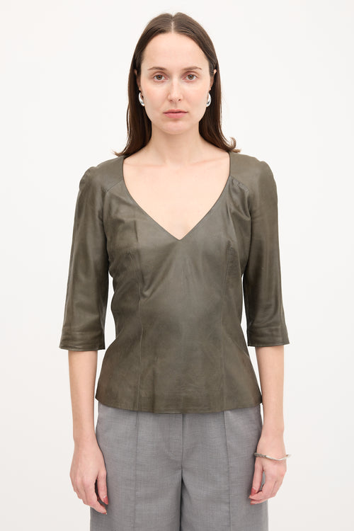 Olivier Theyskens 2001 Leather Top