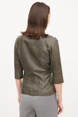 Olivier Theyskens 2001 Leather Top