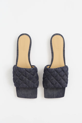 Bottega Veneta Denim Quilted Slide