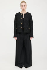 Oscar de la Renta Lace Floral Jacket