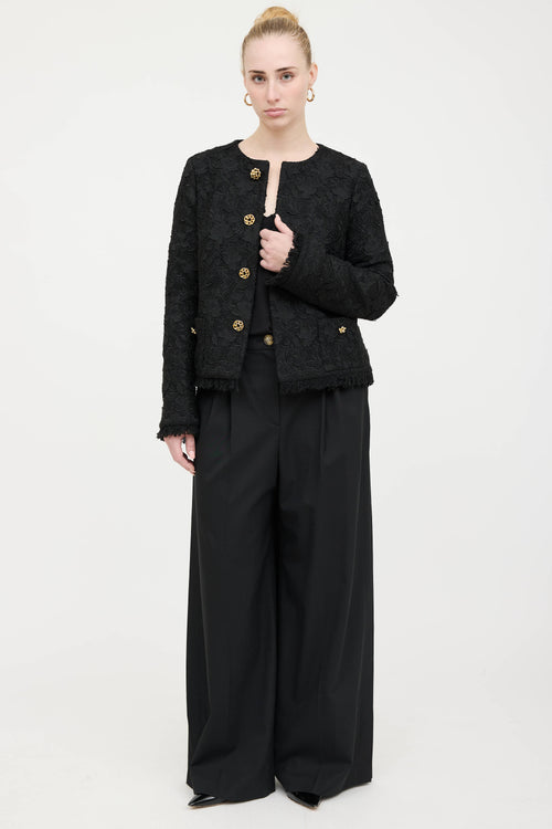Oscar de la Renta Lace Floral Jacket