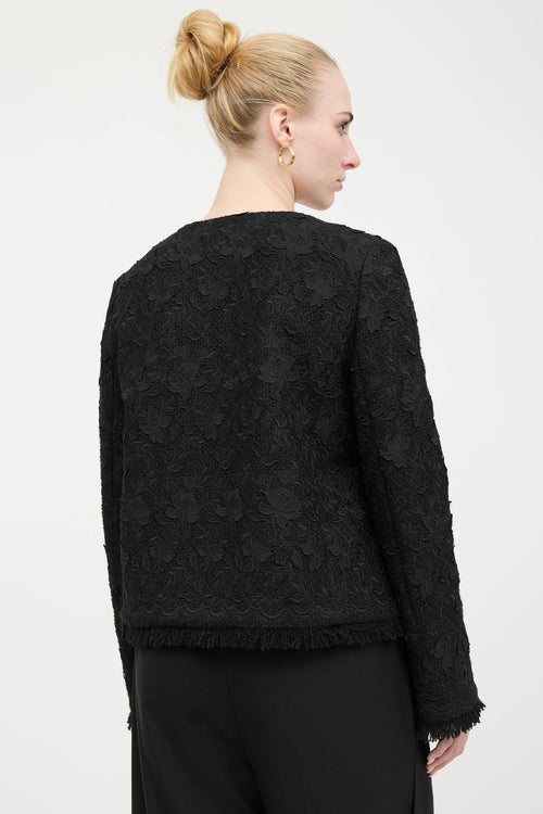 Oscar de la Renta Lace Floral Jacket