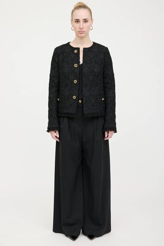 Oscar de la Renta Lace Floral Jacket