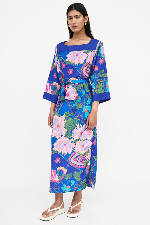 Oscar de la Renta 1960s Printed Floral Dress