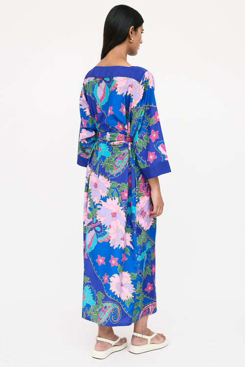 Oscar de la Renta 1960s Printed Floral Dress