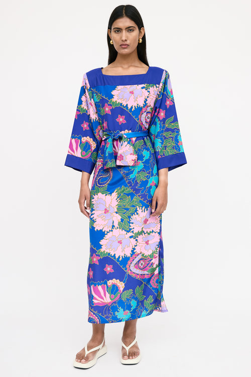 Oscar de la Renta 1960s Printed Floral Dress