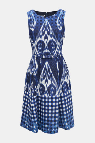 Oscar de la Renta Jacquard Printed Dress