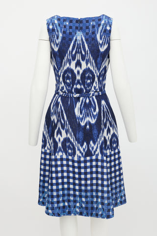 Oscar de la Renta Jacquard Printed Dress