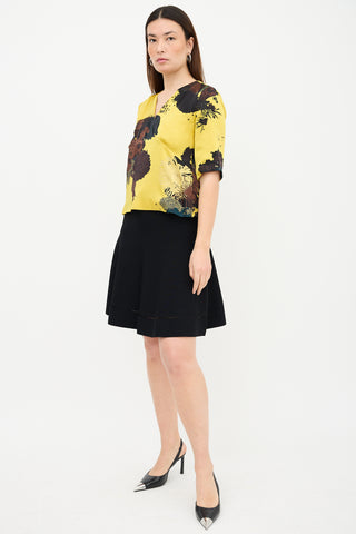 Oscar de la Renta Jersey Knit Circle Skirt