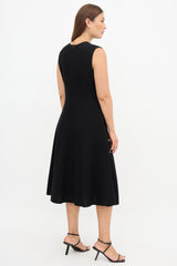 Oscar de la Renta Pointelle Cross Stitch Dress