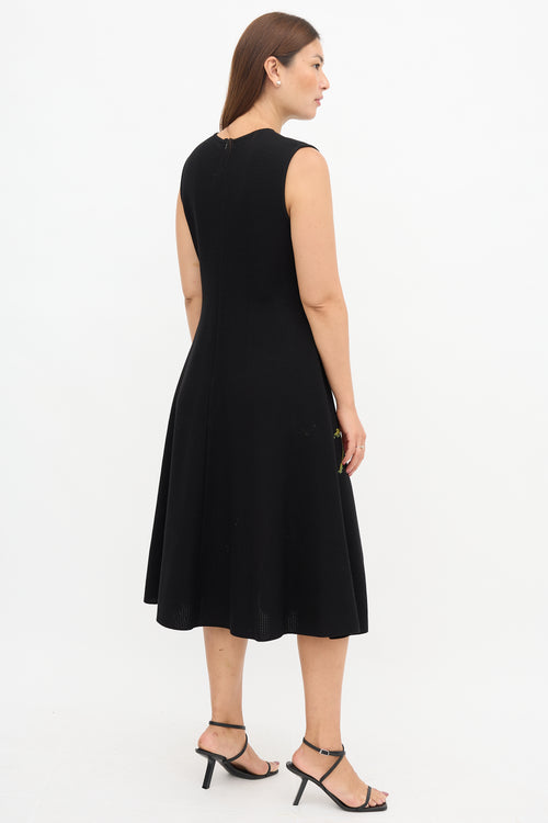 Oscar de la Renta Pointelle Cross Stitch Dress