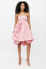 Oscar de la Renta // Spring 2022 Pink Silk Bubble Dress – VSP Consignment