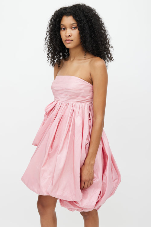 Oscar de la Renta Spring 2022 Pink Silk Bubble Dress