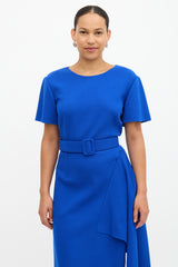 Oscar de la Renta Wool Belted Dress
