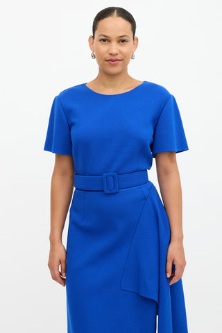 Oscar de la Renta Wool Belted Dress