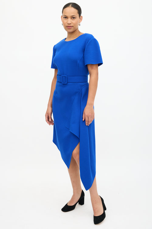 Oscar de la Renta Wool Belted Dress