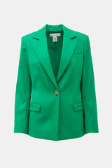 Oscar de la Renta Wool Notched Boyfriend Blazer