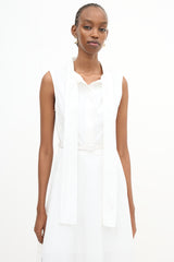 Oscar de la Renta Lace Gardenia Belted Dress