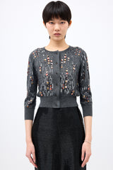 Oscar de la Renta Cashmere & Silk Embellished Cardigan