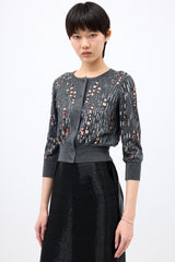 Oscar de la Renta Cashmere & Silk Embellished Cardigan