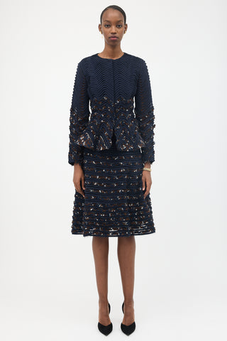 Oscar de la Renta Embroidered Jacket