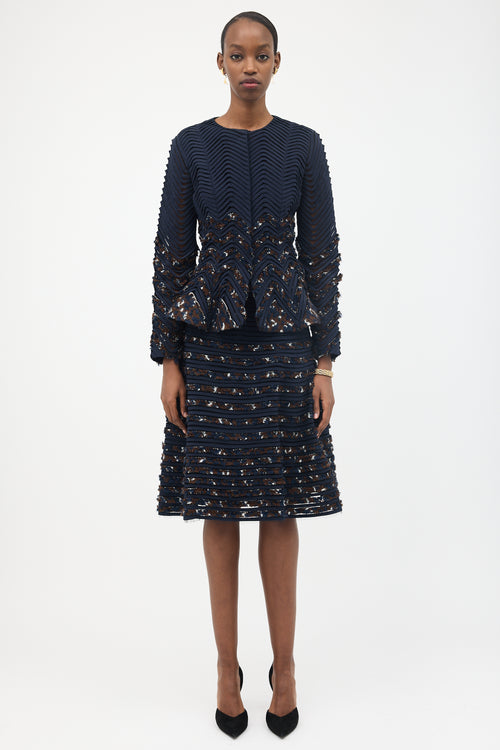 Oscar de la Renta Embroidered Jacket