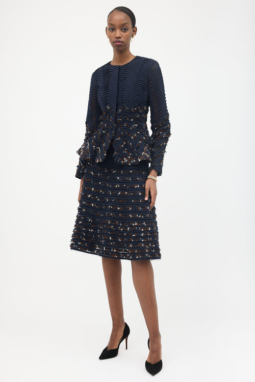 Oscar de la Renta Embroidered Jacket