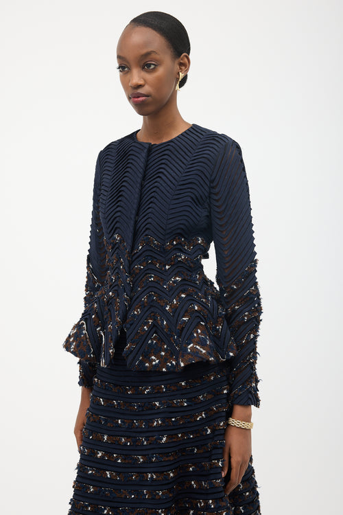 Oscar de la Renta Embroidered Jacket