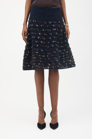 Oscar de la Renta Embroidered Skirt