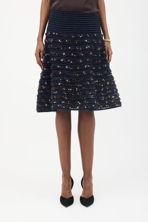 Oscar de la Renta Embroidered Skirt