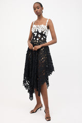 Oscar de la Renta Floral Guipure Mesh Dress