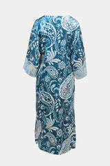 Oscar de la Renta Satin Printed Maxi Dress
